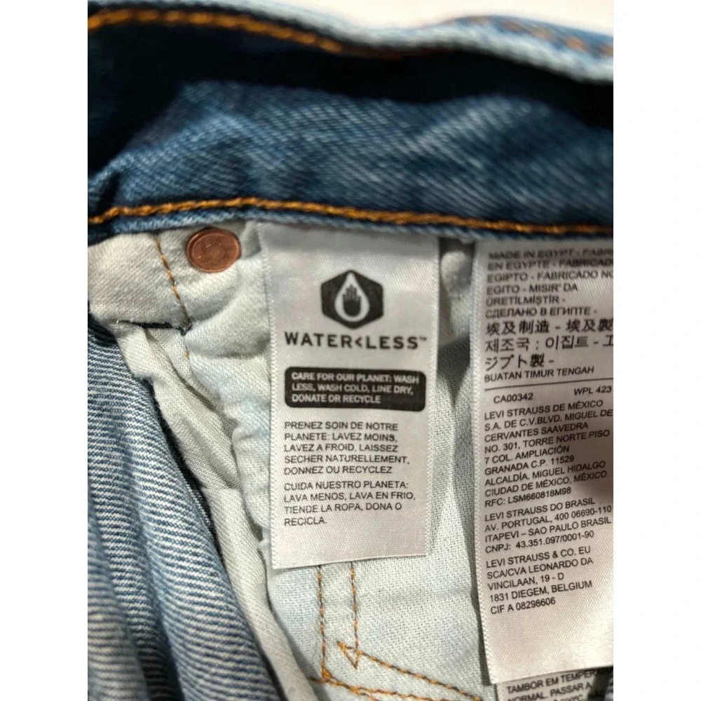 Levis 501 Original Fit Jeans Mens 31x32 Blue Straight Leg Button Fly 00501-0000